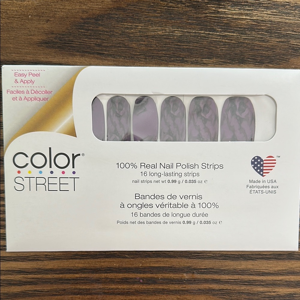 Color Street Lavender Marble Nail Strips